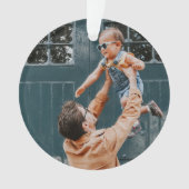 クリスマスミニマル |と明メリーるい写真オリーブ オーナメント (正面)