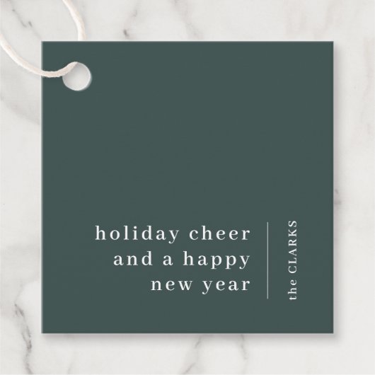 クリスマスミニマル |フォレモダンススタイリッシュ・グリーン フェイバータグ (正面)