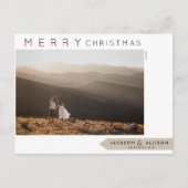 クリスマスミニマル |松の木とフォトカード ポストカード (正面)