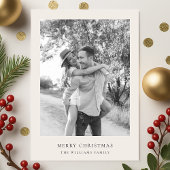 クリスマスミニマル |白シンプル黒の写真 シーズンカード
