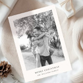 クリスマスミニマル |白シンプル黒の写真 シーズンポストカード