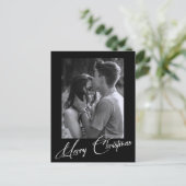 クリスマスミニマル |白シンプル黒の写真 ポストカード (スタンド正面)