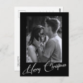 クリスマスミニマル |白シンプル黒の写真 ポストカード (正面/裏面)
