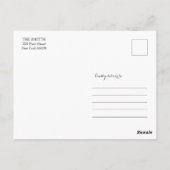 クリスマスミニマル |白シンプル黒の写真 ポストカード (裏面)