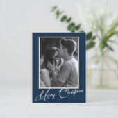 クリスマスミニマル |白シンプル黒の写真 ポストカード (スタンド正面)