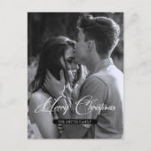 クリスマスミニマル |白シンプル黒の写真 ポストカード (正面)