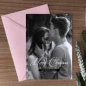 クリスマスミニマル |白シンプル黒の写真 ポストカード