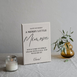 クリスマスミモサバーサインブライダルシャワーブランチ ポスター