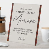 クリスマスミモサバーサインブライダルシャワーブランチ 台座サイン (インサイチュ)