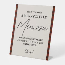 クリスマスミモサバーサインブライダルシャワーブランチ