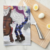 クリスマスミュージカル格言キッチンタオル キッチンタオル (四つ折り)