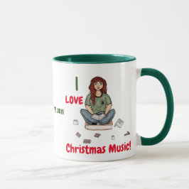クリスマスミュージックが大好き！マグ マグカップ