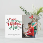 クリスマスミュージックが早すぎるカスタム シーズンカード (スタンド正面)