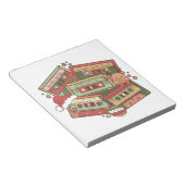 クリスマスミュージックカセットテープ ノートパッド (アングル)