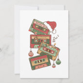 クリスマスミュージックカセットテープ 招待状 (正面)