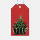 クリスマスミュージックキャロルシンガーゴスペル合唱団レッド ギフトタグ (裏面)