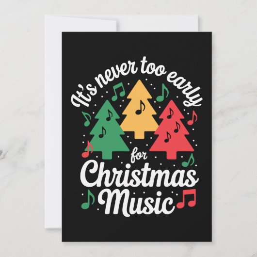 クリスマスミュージックツリーノートは早すぎることはない 招待状 (正面)