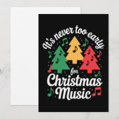 クリスマスミュージックツリーノートは早すぎることはない 招待状 (正面/裏面)