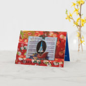 クリスマスミュージックブックのクローズアップ カード (黄色い花)