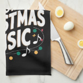 クリスマスミュージックミュージシャンは早すぎることはない キッチンタオル (四つ折り)