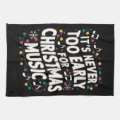 クリスマスミュージックミュージシャンは早すぎることはない キッチンタオル (横)
