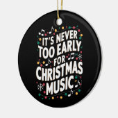 クリスマスミュージックミュージシャンは早すぎることはない セラミックオーナメント (左)