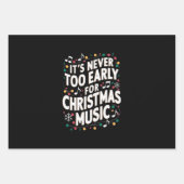 クリスマスミュージックミュージシャンは早すぎることはない ラッピングペーパーシート (正面)