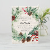 クリスマスミュージックレッドベリーリースバチェロレッテ 招待状 (スタンド正面)