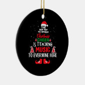 クリスマスミュージック先生、おもしろい先生 セラミックオーナメント (右)