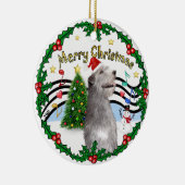 クリスマスミュージック1 - MC - Irish Wolfhound (hat) セラミックオーナメント (右)
