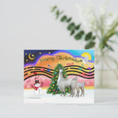 クリスマスミュージック2ラママアンドベビー シーズンポストカード (スタンド正面)