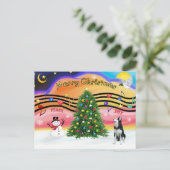 クリスマスミュージック2 -シベリアンハスキー シーズンポストカード (スタンド正面)