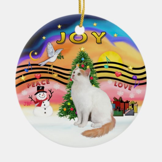 クリスマスミュージック2 - トルコバン セラミックオーナメント (正面)