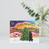 クリスマスミュージック2 – プードルブラックスタンダード シーズンポストカード (スタンド正面)