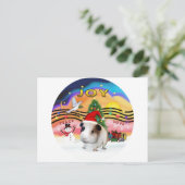 クリスマスミュージック2 – モルモット1 – 帽子 シーズンポストカード (スタンド正面)