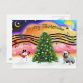 クリスマスミュージック2 – 英語ブルドッグ(9) シーズンポストカード (正面/裏面)