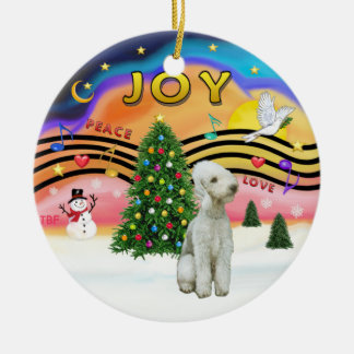 クリスマスミュージック2 - Bedlington Terrier セラミックオーナメント