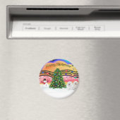 クリスマスミュージック2 - Bichon Frise (2) マグネット (インサイチュ (食洗機))