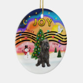 クリスマスミュージック2 - Cairn Terrier (brindle 21) セラミックオーナメント (右)