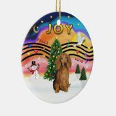 クリスマスミュージック2 - Dachshand (lg H, sable) セラミックオーナメント (右)