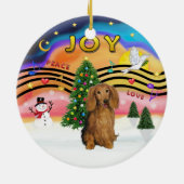 クリスマスミュージック2 - Dachshand (lg H, sable) セラミックオーナメント (裏面)