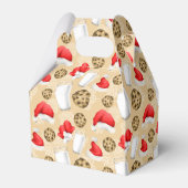 クリスマスミルクとクッキーのパーティータイル模様 フェイバーボックス (裏面サイド)