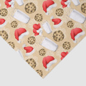 クリスマスミルクとクッキーのパーティータイル模様 薄葉紙 (詳細)