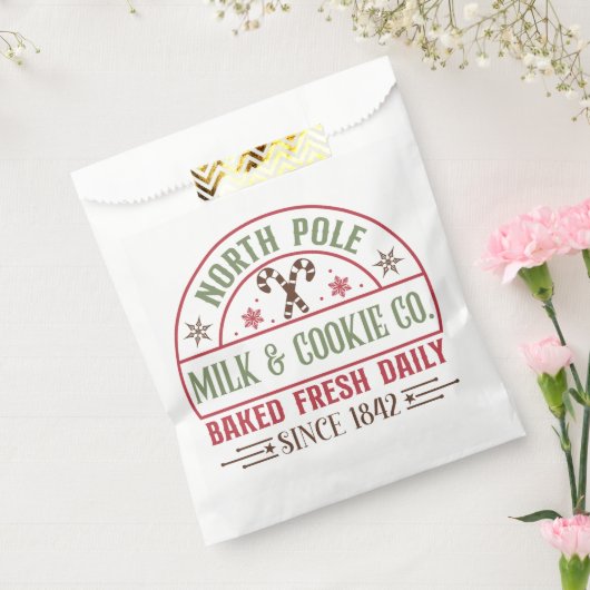 クリスマスミルククッキー会社 フェイバーバッグ (封をした状態)