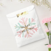 クリスマスミントピンクの雪片が白に フェイバーバッグ (封をした状態)