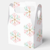 クリスマスミントピンクの雪片が白に フェイバーボックス (オープン)