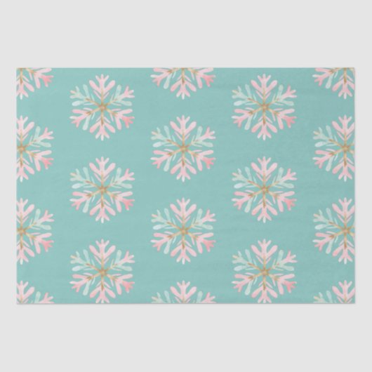 クリスマスミントピンクの雪片 薄葉紙 (正面)