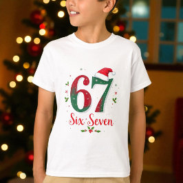 クリスマスミームシックスセブン 67 6 7 ホリデー Tシャツ