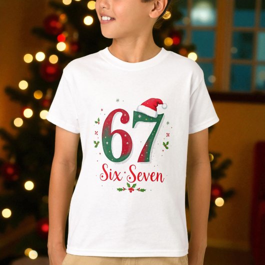 クリスマスミームシックスセブン 67 6 7 ホリデー Tシャツ