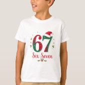 クリスマスミームシックスセブン 67 6 7 ホリデー Tシャツ (正面)